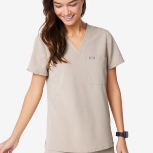 FIGS Catarina One-Pocket Scrub Top LIMITED EDITION COLOR “Stone”